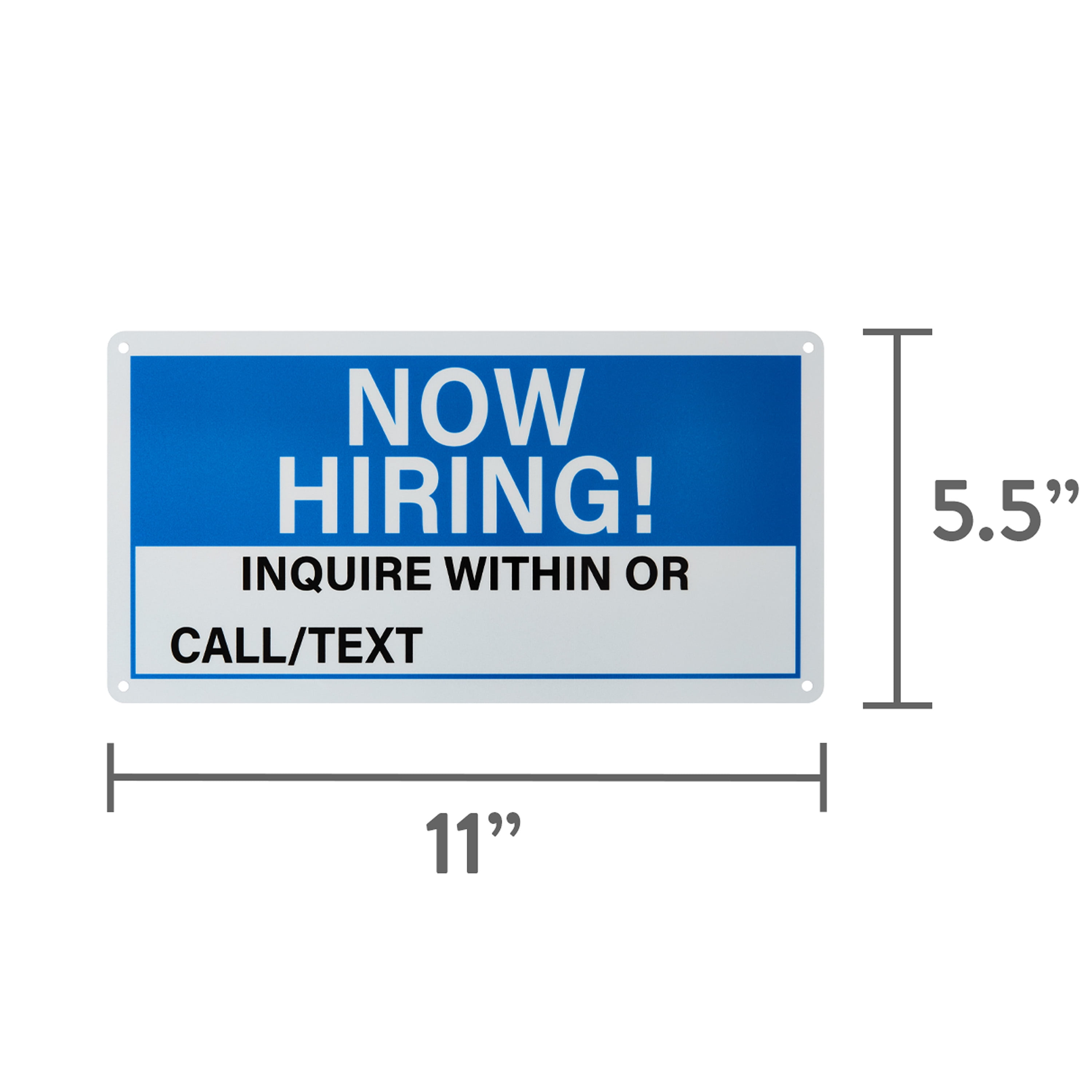 (2 pack) Pen+Gear Now Hiring Sign, 5.9X11.4inch, Blue Color, 1 Pack