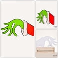 thumbnail image 2 of Adorno colgante de mano del Grinch, adorno navideño para puerta con agujero para colgar, ideal como decoración navideña de madera., 2 of 6