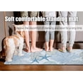 thumbnail image 6 of Coastal Beach Kitchen Mat Rugs Set 2 Pcs Anti Fatigue Mats for Kitchen Floor Ocean Theme Waterproof Non-Slip Standing Mat PVC Nautical Cushioned Mat, Coral & Starfish Design(17.3" x 28" + 17.3" x 47", 6 of 6