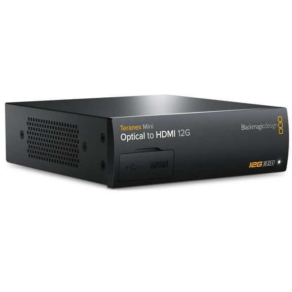 Blackmagic Design Teranex Mini Converter - Optical to HDMI 12G with XLR Audio Connections, 11.8 Gb/s, Teranex Mini Smart Panel and Teranex Image Processing - DOES NOT INCLUDE SFP OPTICAL MODULE