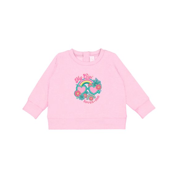 Inktastic My Gigi Loves Me Girls Rainbow Granddaughter Baby Sweatshirt