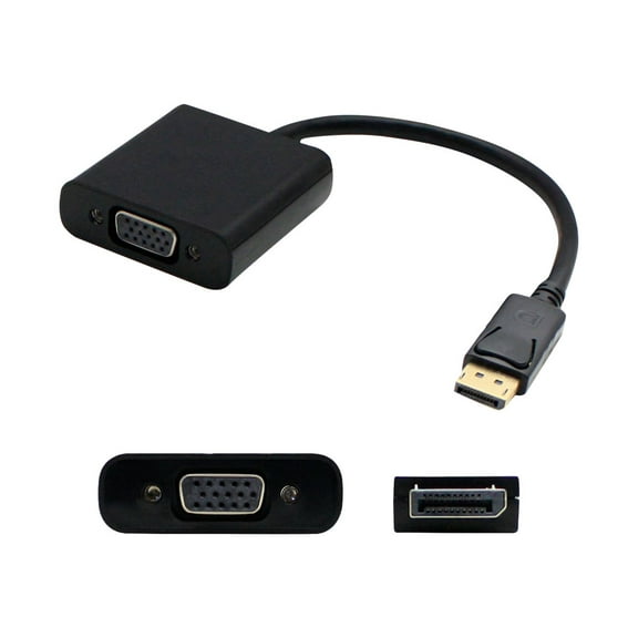 AddOn 8" HP AS615AA Compatible DisplayPort Male to VGA Female Adapter AS615AAAO