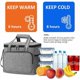 thumbnail image 2 of Bolsa térmica para comida de 15 l para hombres y mujeres, pequeña y suave bolsa térmica plegable para el almuerzo, para la oficina, la escuela, el picnic, la playa, los viajes, color gris, 2 of 5