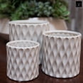 thumbnail image 4 of Ruelle Embossed Wave Round Ceramic Pot Set (Set of 3), 4 of 5