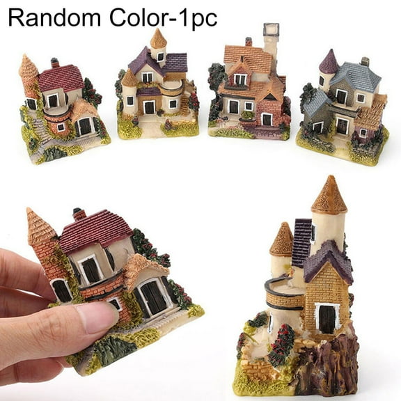 Ruanlalo Miniature House Fairy Garden Micro Landscape Home Decoration Resin Craft Decor