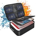 thumbnail image 1 of Document Bag with Lock Fireproof 3-Layer File Storage Case with Water-Resistant Zipper Document Safe Portable Travel Home Organizer Bag for Laptop Files Certificates Gifts for Him Black, 1 of 7