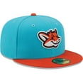 thumbnail image 3 of Men's New Era Aqua/Orange Zorros de Somerset Copa De La Diversion 59FIFTY Fitted Hat, 3 of 5
