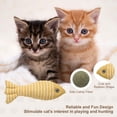 thumbnail image 4 of Uxcell Bite Resistant Catnip Playing, Durable and Interesting, Simulated Fish Cat Teeth Chew Playing Catnip Filled (Yellow), Intended for Bedroom / Balcony (21 x 5cm), 4 of 7