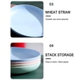 thumbnail image 3 of Fmxomd 8.9 Inch Small Plates-Wheat Straw Mini Plate, Unbreakable Plate Set Ideal for Dessert, Appetizers, Small Serving, Side Dish, Lightweight Dessert Dishes Plates, Set of 6 - Navy, 3 of 8