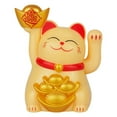 thumbnail image 1 of 2 Inch Solar Automatic Waving Lucky Cat Car Cashier Ornament Shop Feng Shui Cat, 1 of 8