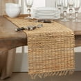 thumbnail image 2 of Fennco Styles Hand Woven Water Hyacinth Fringe Table Runner, 2 of 2