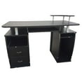 thumbnail image 2 of Integrated Melamine Board Computer Desk with Drawers Black, 2 of 7