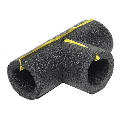 Tee Pipe Insulation, Polyethylene Foam, Gray, For 3/4-In. Copper Pipe 5TEE78H