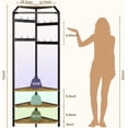 thumbnail image 2 of Bingirl Corner Coat Rack With Shoe Bench and 6 Double Hooks Corner Hall Tree Clothes Rack With Storage Hall Tree With Organizer Shelf for Entryway Hallway Closet (02 Rustic Brown), 2 of 8