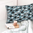 thumbnail image 4 of Yiaed Angry Shark Print Brushed Microfiber Envelope Pillowcases, Standard,Envelope Closure Pillow Cases(No pillow core)-20"x30", 4 of 6