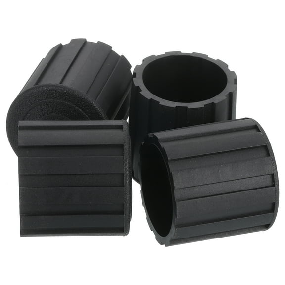 Uxcell 4Pcs Chair Leg Tips Caps, 1-1/8" Non-Slip Feet End Caps Cover, Flat Chair Leg Floor Protectors, Black