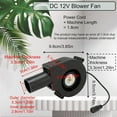 FC6000RPM Brushless Cooling Blower Fan, 34.2W Blower Fan Blower