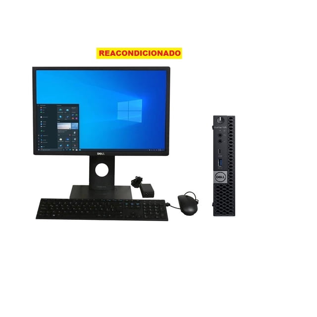 PC Dell OptiPlex 7060 MINI Intel Core i5-8a - 8GB RAM - 256GB SSD - MONITOR 19", REACONDICIONADO