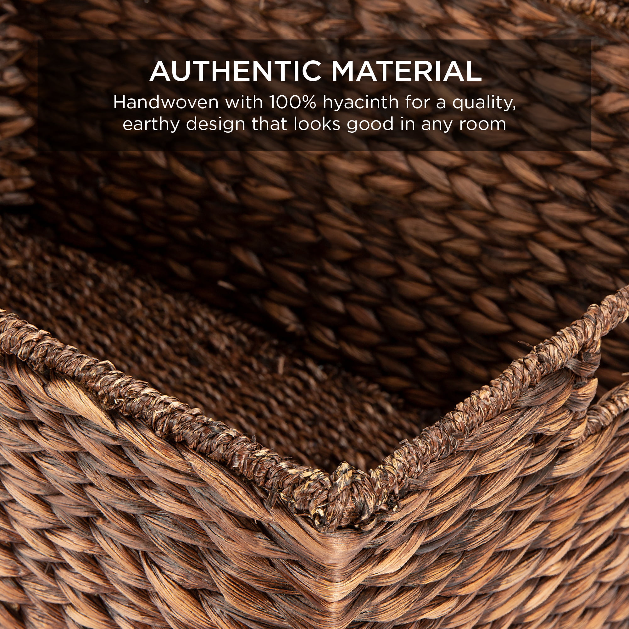 Vintage Hyacinth Storage Tote Basket, Organizer w/ Lid – Best Choice  Products