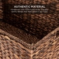 thumbnail image 4 of Best Choice Products Set of 2 XL Water Hyacinth Woven Tapered Storage Basket Chests w/ Attached Lid, Handle Hole, 4 of 7
