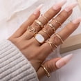 thumbnail image 6 of Grofry 10 Pcs Gold Knuckle Rings Set for Women Boho Twist Cross Irregular Geometric Rings Stackable Midi Rings Pack Gift for Various Occasions, 6 of 7