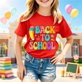 thumbnail image 2 of Back To School Graphic Tee For Girls Short Sleeve Crewneck Top Ideal For First Day And Activities, 2 of 4