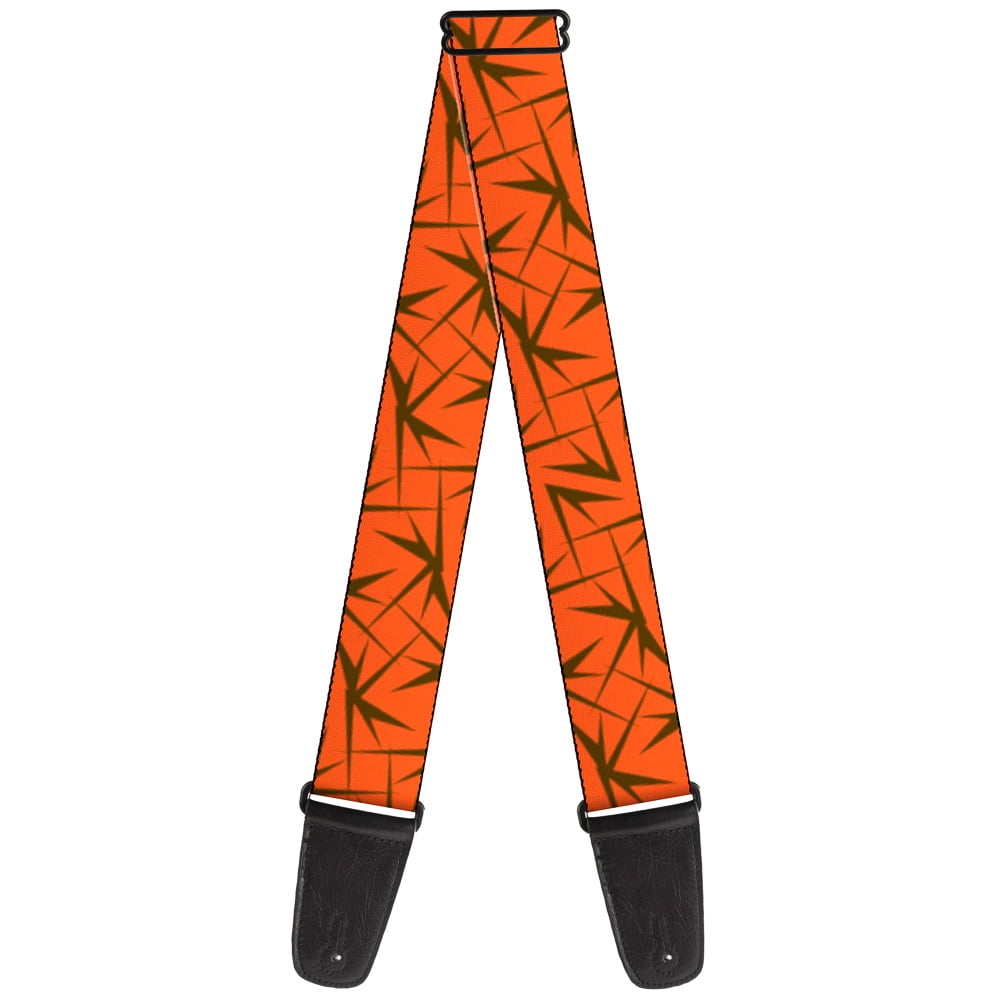 Buckle-Down Guitar Strap, Spikes Scattered Orange Brown, 2 Inches Wide
