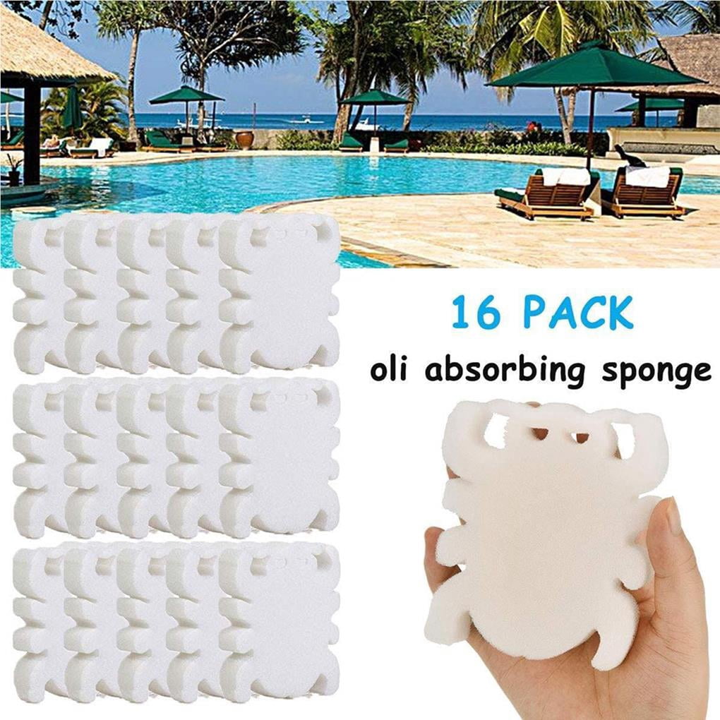 fashionhome 16Pcs Cartoon Oil Absorbing Sponges Spa Scum Sponges for Swimming Pool Hot Tub