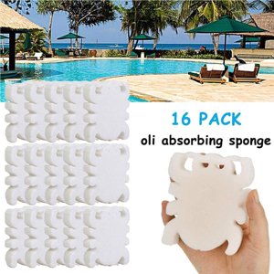fashionhome 16Pcs Cartoon Oil Absorbing Sponges Spa Scum Sponges for Swimming Pool Hot Tub