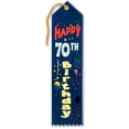 thumbnail image 2 of Blue 70th Birthday Fabric Award Ribbon - 1pc, 2 of 2