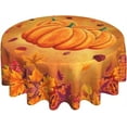 thumbnail image 1 of Nappe Ronde d'Automne, Nappes de l\'Action de Grâce 60 Pouces, Lavable et Réutilisable, Housse de Table Décorative pour Cuisine et Fête, 1 of 5