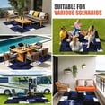 thumbnail image 4 of Navy Blue Black Outdoor Rug for Patio/Deck/Porch, Non-Slip Large Area Rug 6 x 9 Ft, Modern Abstract Art Botanical Indoor Outdoor Rugs Washable Area Rugs, Reversible Camping Rug Carpet Runner, 4 of 8