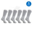 thumbnail image 4 of Diabetic Socks Men's & Women Crew Style Physicians Approved Socks, 6 Pairs, Size 13-15 (Grey), 4 of 5