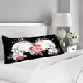 thumbnail image 2 of ABPHOTO Roses Floral Skull Day of The Dead Dia De Los Muertos Pillow Covers Pillowcase 20x60 inch Body Pillow Case Protector, 2 of 2