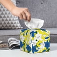thumbnail image 6 of Kdxio Lilies Flowers Print Tissue Box Cover,Square Decorative PU Leather Facial Paper Case Organizer Holder Dispenser for Bathroom,Night Stands,Desk,Car 5.2''X5.2''X5.2'', 6 of 8
