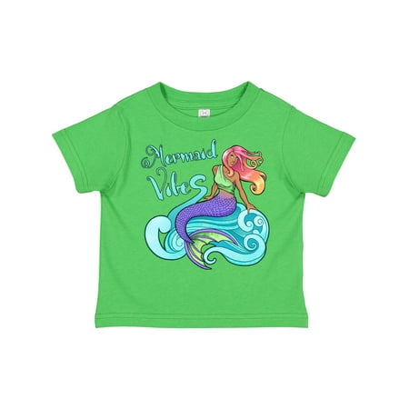 

Inktastic Mermaid Vibes Mermaid with Pink and Yellow Hair Gift Toddler Boy or Toddler Girl T-Shirt