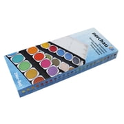 Lukas Opaque Artist Watercolor Studio Paint Set - Professional, Includes a Travel Friendly Outdoor Painting Case and Color Mixing Palette - 24 Brilliant Colors in Round Pans