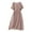 Pink, variant on Nmnitkp Summer Dresses for Women 2025,Womens Dresses Cotton And Linen Lightweight Short Sleeved Round Neck Elastic Waist Large Mid Length Dress