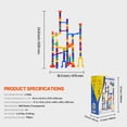 thumbnail image 7 of Marble Run Set 110 Piece Marble Maze Building Block Brain Game with 10 Glow in the Dark Marbles and 20 Glass Marbles Educational Learning Race Track STEM Toys for Kids Boys Girls Ages 3 Plus, 7 of 7