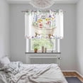 thumbnail image 6 of 2 Panels Kitchen Tier Curtains 39 Inch Length, Spring Floral Pig Grommets Window Treatment Curtain, Weeping Flowers Leaves Farmhouse Watercolor Thermal Curtains Drapes for Living Room/Bathroom, 6 of 9