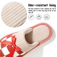 thumbnail image 4 of BERANMEY Bow Slippers for Women Cozy Plaid Womens Slippers Flat Slide Slippers Slip-On Lightweight Comfortable House Slippers Anti-slip Sole for Bedroom Indoor, 4 of 7