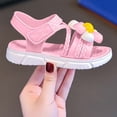 thumbnail image 5 of Spazoro Toddler to Little Girls Sandals Shoes, Flower Rubber Sole Non-Slip Open Toe Summer Slingback Princess Sandals Pink Size 13.5, 5 of 6