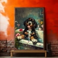thumbnail image 4 of Funny Bathroom Wall Art CuteBavarian Mountain Scent Hound Dog Canvas Print Dog Bathtub Picture Humor Animal Artwork Painting for Restroom Bathroom, Gifts For Men Unique, Christmas Gifts, 4 of 6