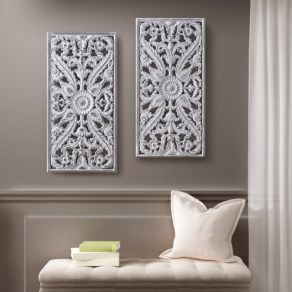 MAYEERTY 2-Piece Carved Wood Wall Decor Set