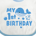 thumbnail image 4 of Inktastic Nautical My 1st Birthday with Blue Whale and Anchor Boys or Girls Baby Bib, 4 of 4