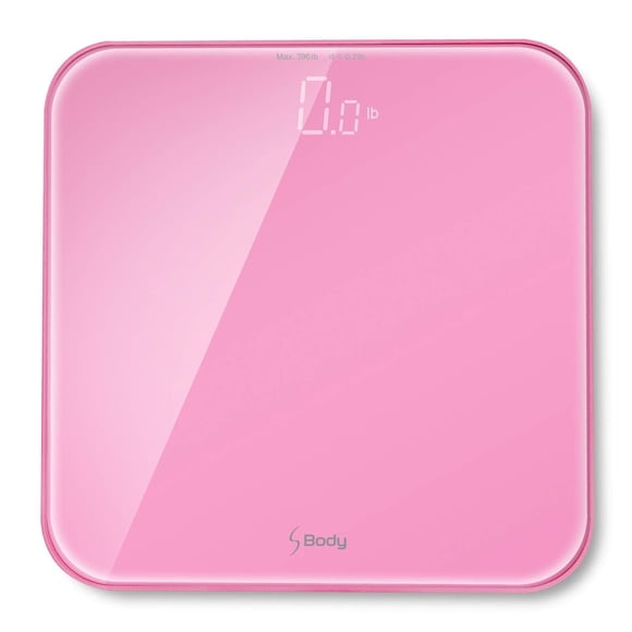 S Body High Precision Ultra Wide Digital Body Weight Bathroom Scale up to 396lb/180kg, Super-Clear L