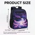thumbnail image 7 of Uorisanigo Galaxy Axolotl School Backpack for Girls Ages 5-9, Large Capacity Daypack with Adjustable Shoulder, Breathable Elementary Bookbag for Hiking Camping, 7 of 7