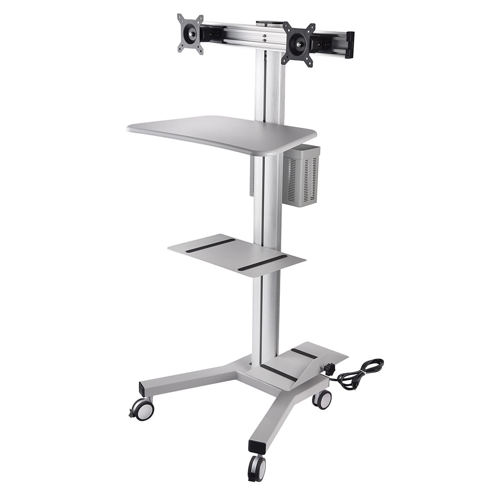 Desktop PC Mobile Cart Computer Workstaion Office Exhibition Shelf