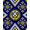 Blue, Pattern 2, variant on ODIKA 4'x6' Machine Washable Non-Slip Area Rug, Lions Abstract Banner with Flourishes High Traffic Rug, Black, 669499