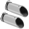 thumbnail image 3 of 2Pcs for C180 Car Exhaust Muffler Tip Stainless Steel Pipe Chrome Modified Rear Tail Throat Liner Accessories, 3 of 9